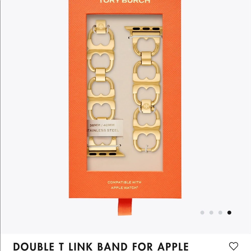 DOUBLE T LINK BAND FOR APPLE WATCH®, GOLD-TONE, 38 MM – 40 MM